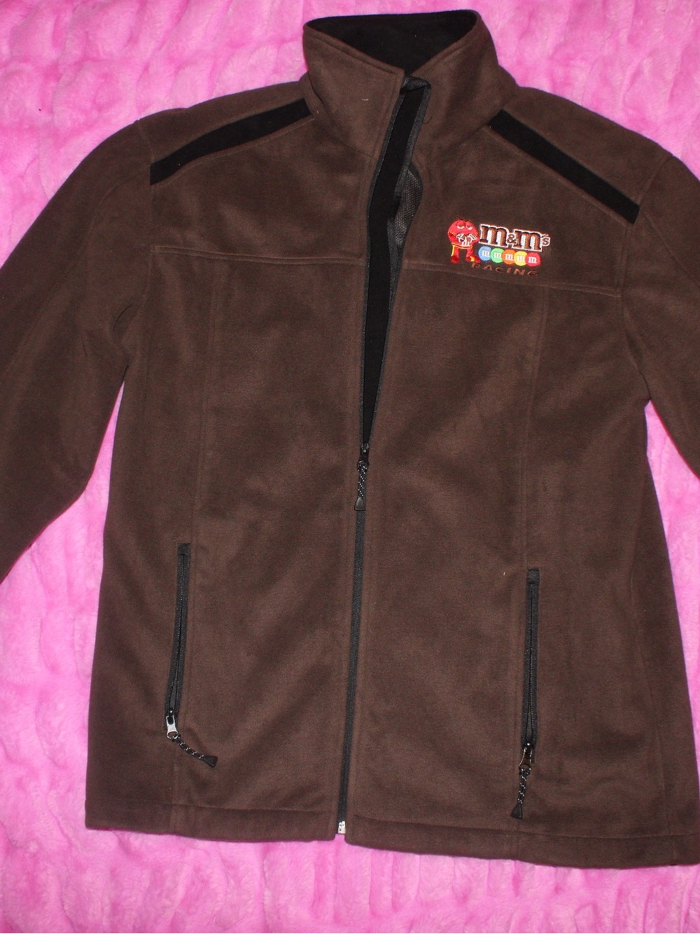 M&M'S Brown Full-Zip Fleece Jacket with Embroidered Logo